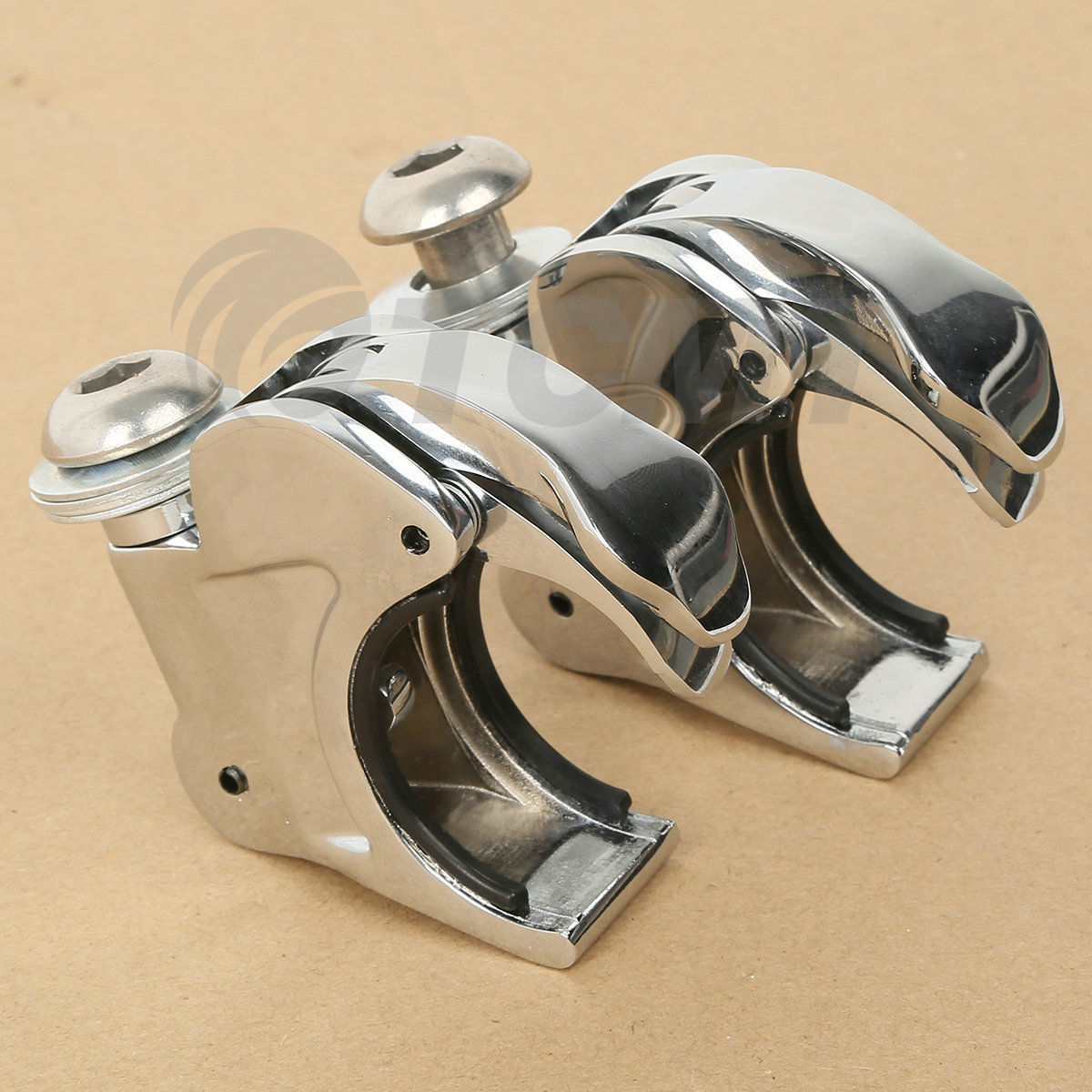 41mm Windshield Clamps Fit For Harley Wide Glide 93-05 Softail 1988-2013 Chrome