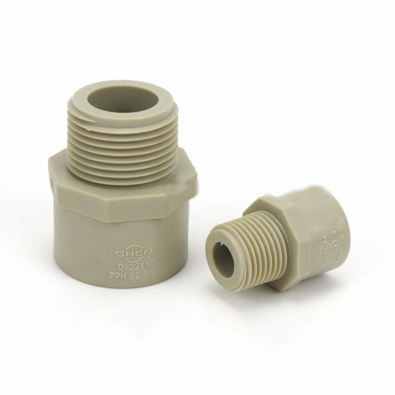 PPH Male Thread Direct PP Hot Melt Water Pipe Welding Plastic Valve Joint New