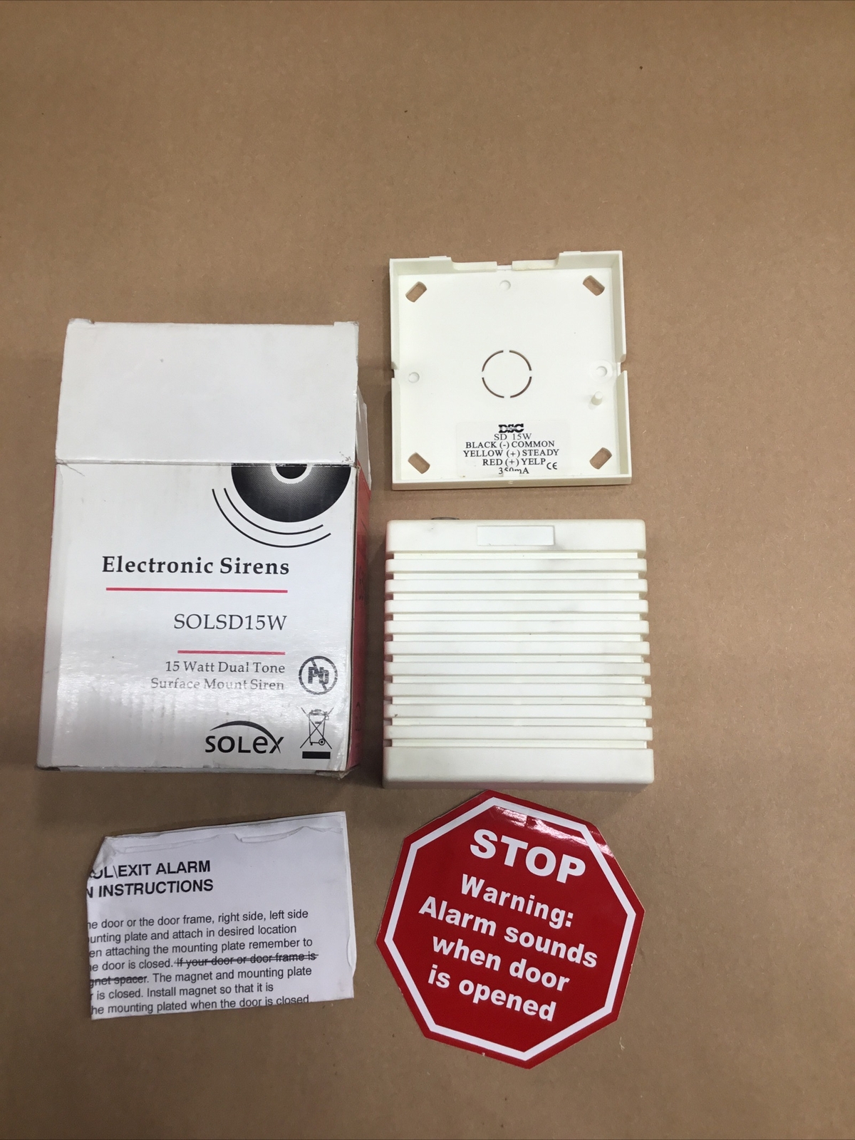 Electronic siren SOLSD15W, 15Watt Electronic Dual Tone Surface Mount #1015k49iac