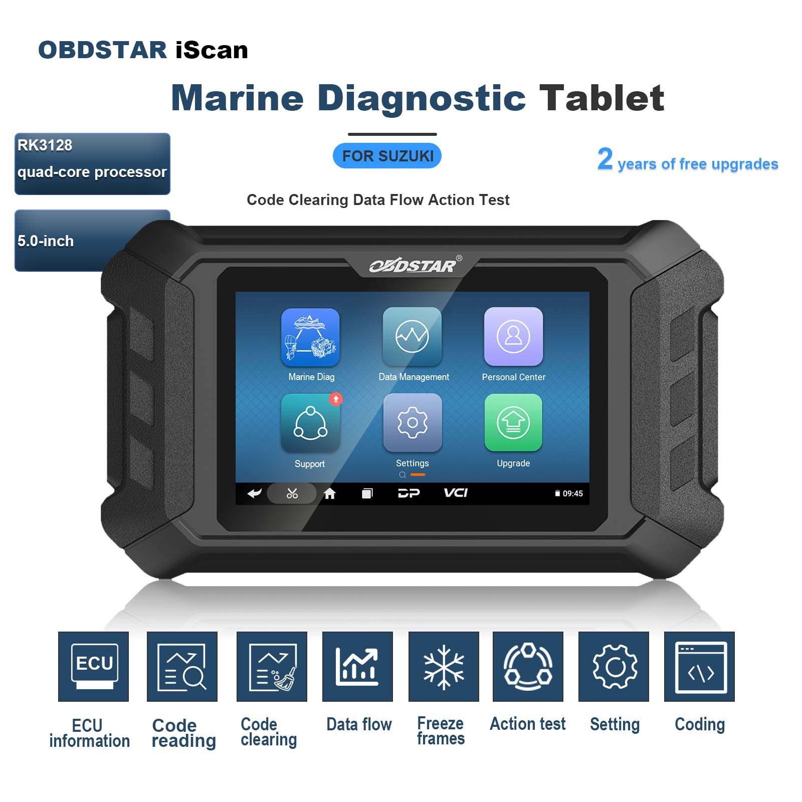 OBDSTAR ISCAN for SUZUKI Marine Diagnostic Tablet Code Read&Clear Action Test