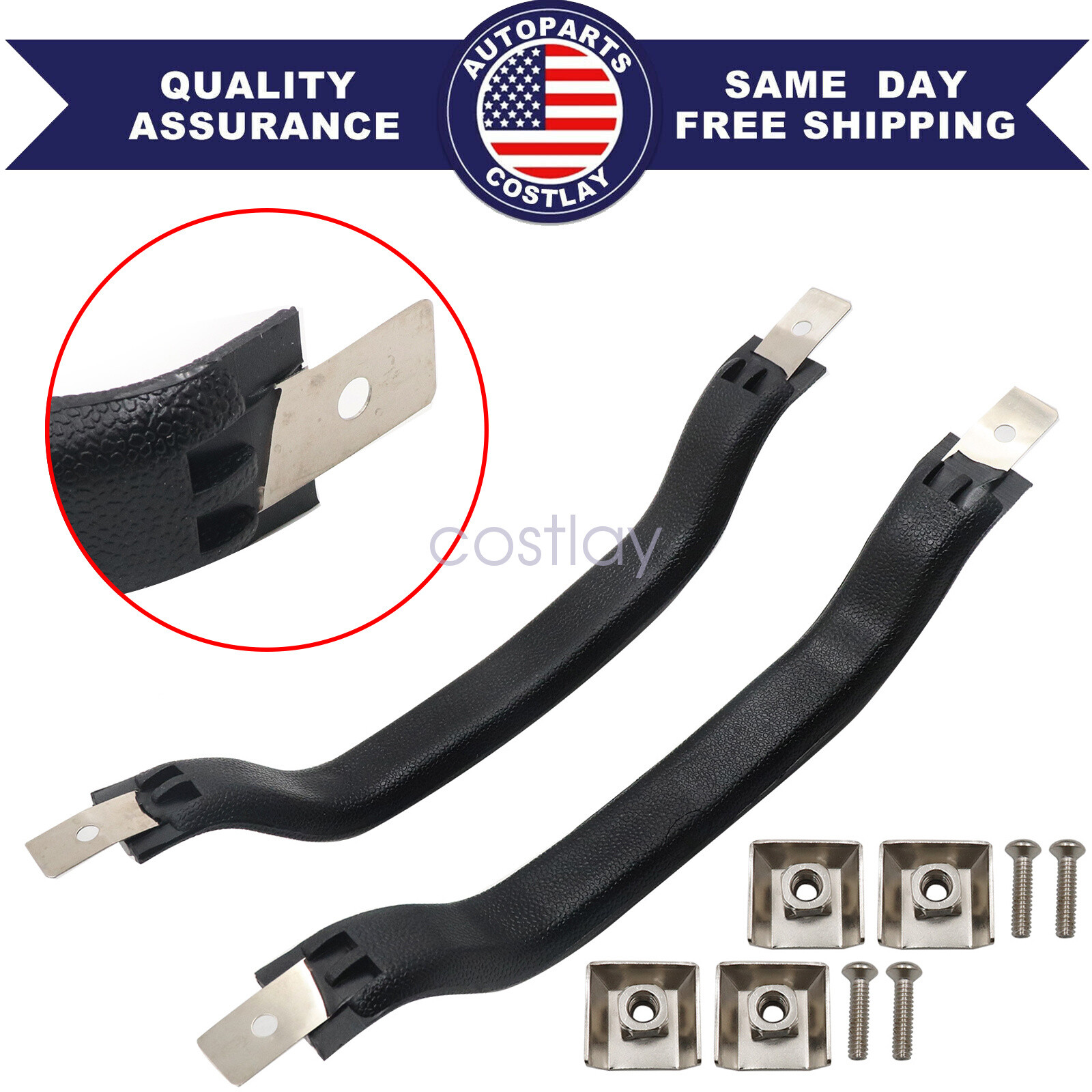 2x Interior Door Handle Strap Pull For Jeep CJ5 CJ7 8 Wrangler YJ 55009801K New