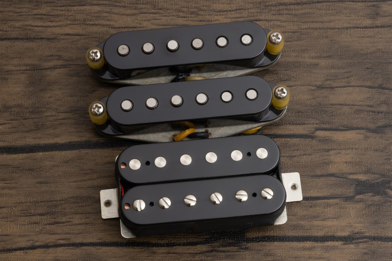 Tonerider Alnico II HSS Pickup Set - black, F-Spaced bridge
