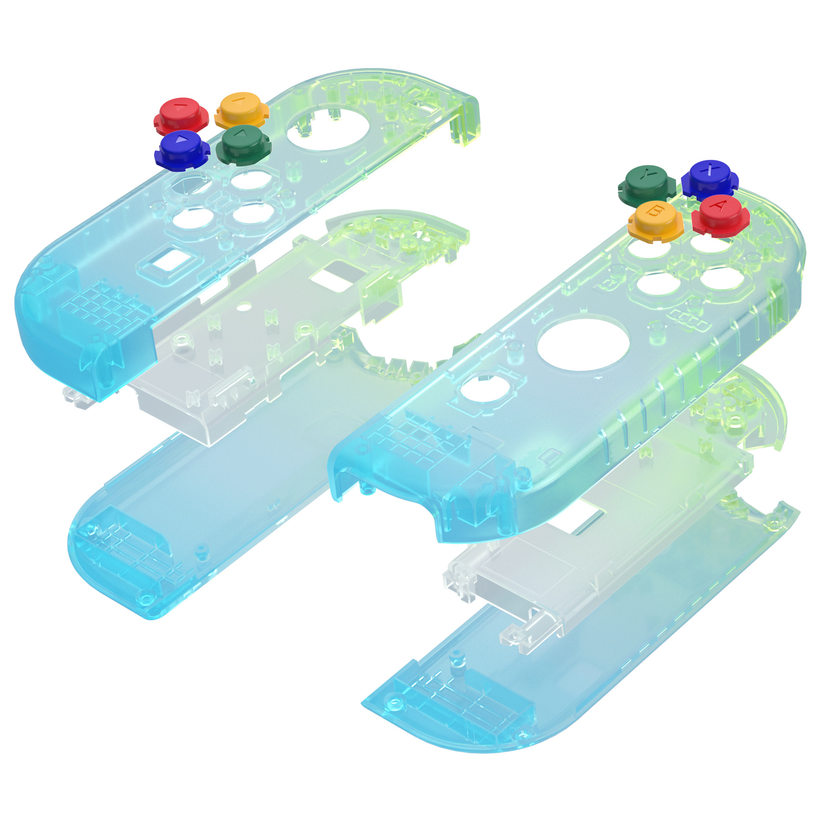For Nintendo Switch & OLED Joy-con Shell Cover Buttons Set Clear Replacement Kit
