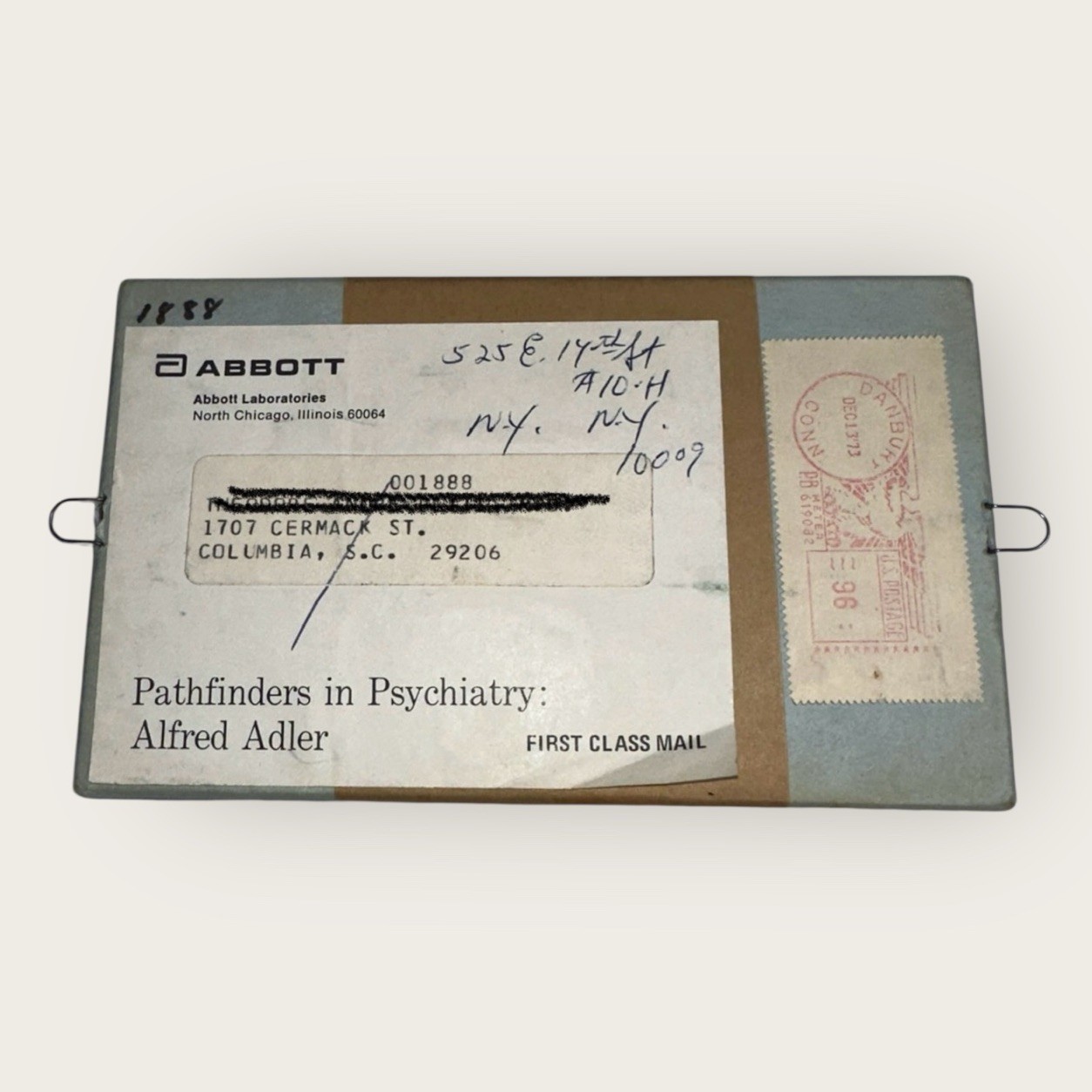 Bronze Medallion ALFRED ADLER - Pathfinders In Psychiatry - Abbott Labs - Sealed