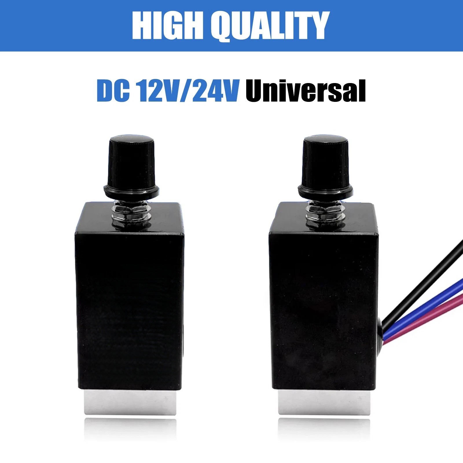 2x DC12V/24V 10A PWM Control Module for Fan Motor Speed Ventilation System