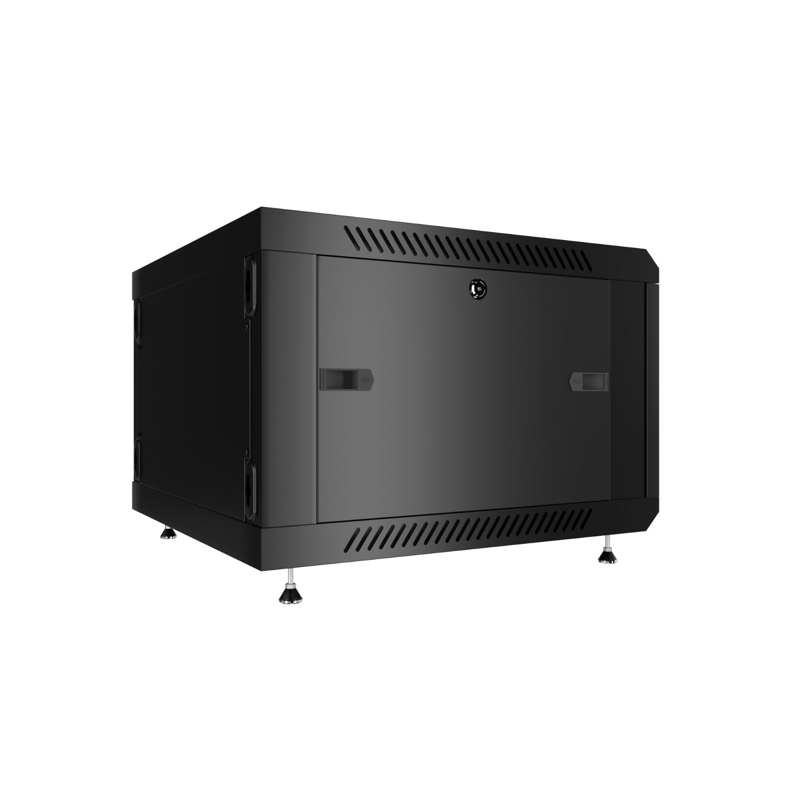 6U Server Rack Locking Network Cabinet Data Enclosure with PDU-Feet-Fan-Shelf