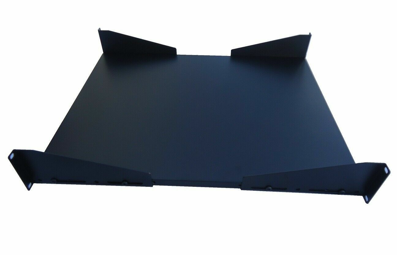 HUNTEC 2U 27" deep SOLID heavy duty rackmount shelf for 2-post or 4-post racks