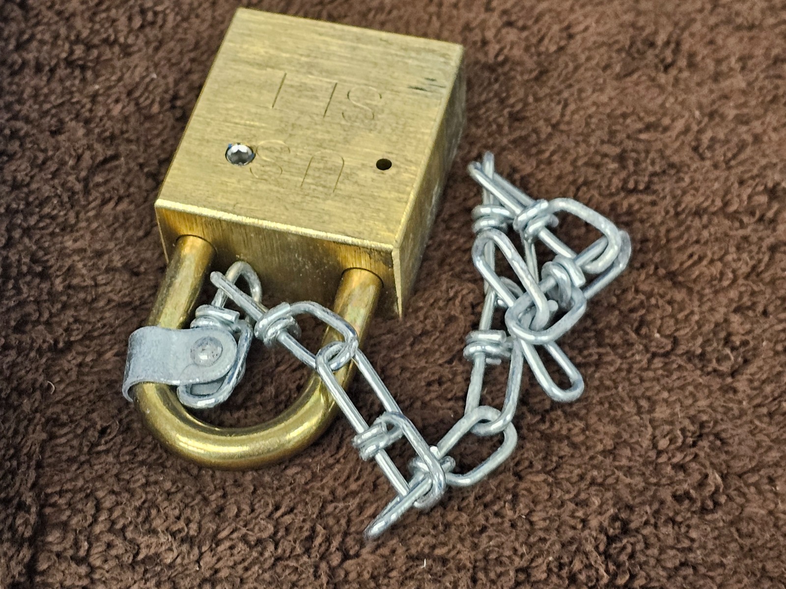 Pacific Lock Padlock PacLock AA59486-1AB10S2 Laminated Brass Military Surplus