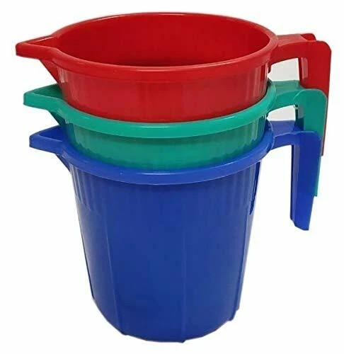 Unbreakable Plastic Mugs Assorted Mix Home Bathroom Mug Multipurpose Uses 750ML