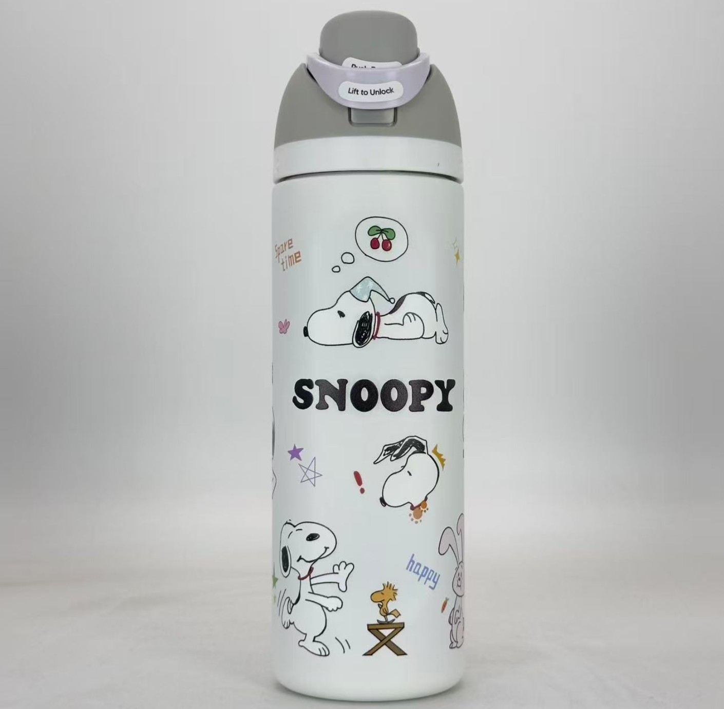 New white Snoopy Water Bottle Owala 24oz Stainless Steel Exclusive Edition