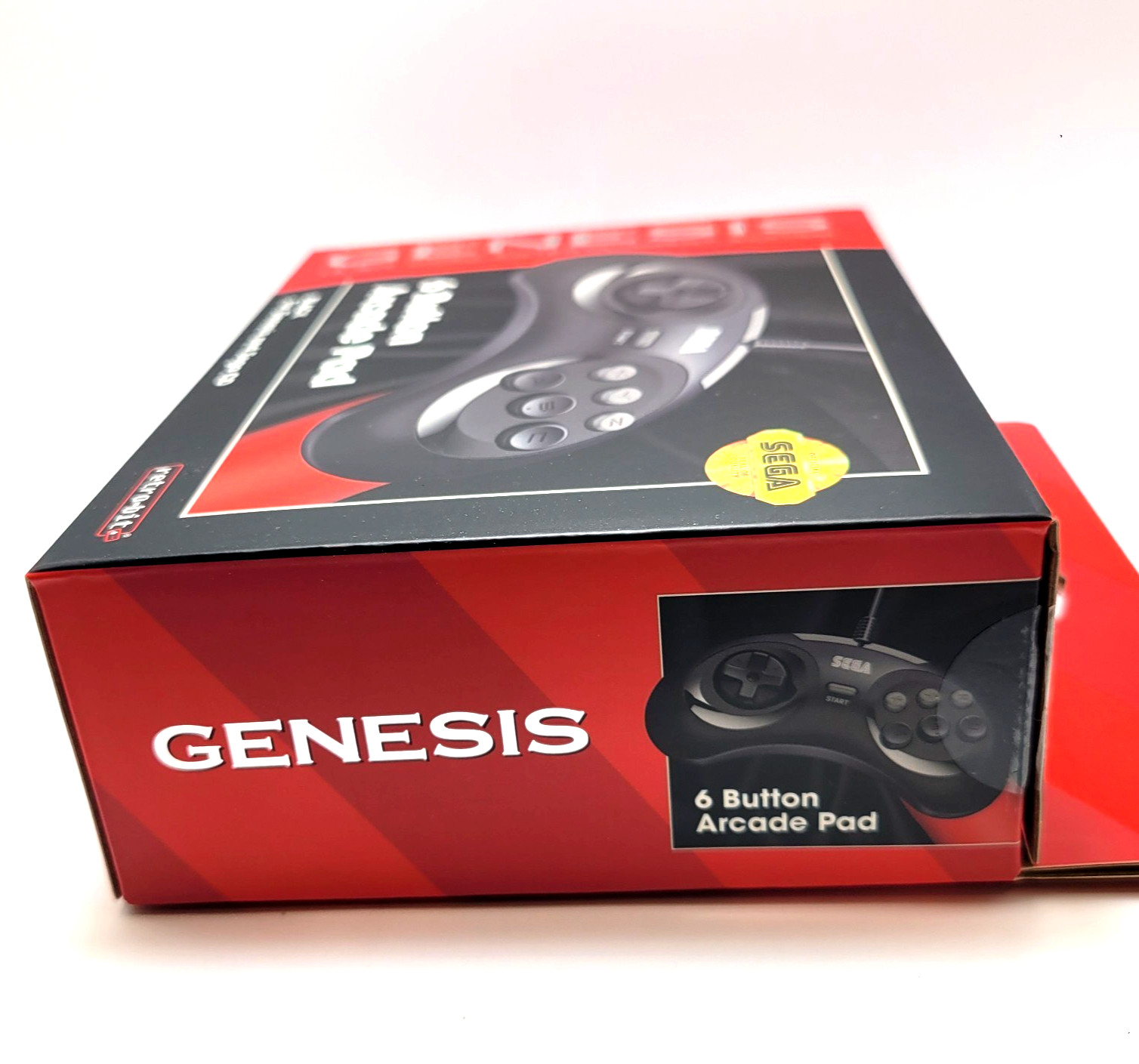 Retro-Bit Official Sega Genesis Controller 6-Button Arcade Pad - Black