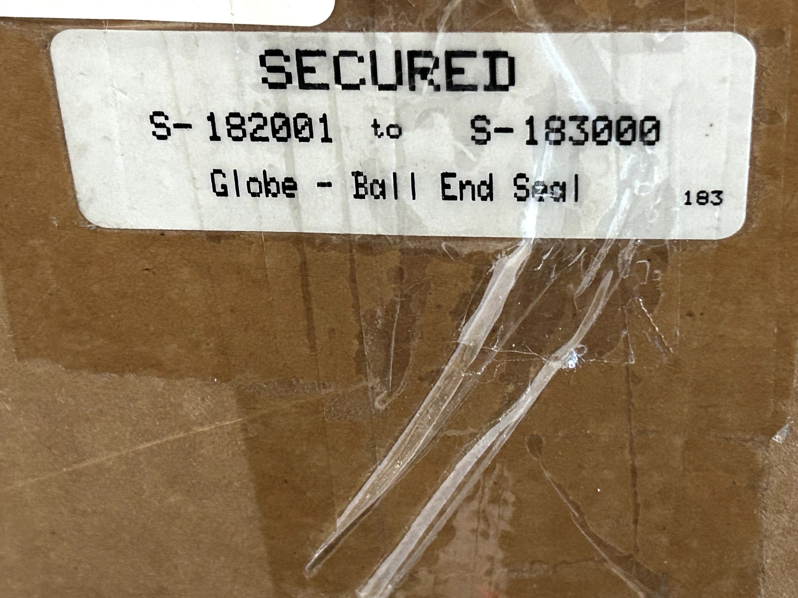 Globe Ball End Seal Security , New (Lot 100 Pcs)