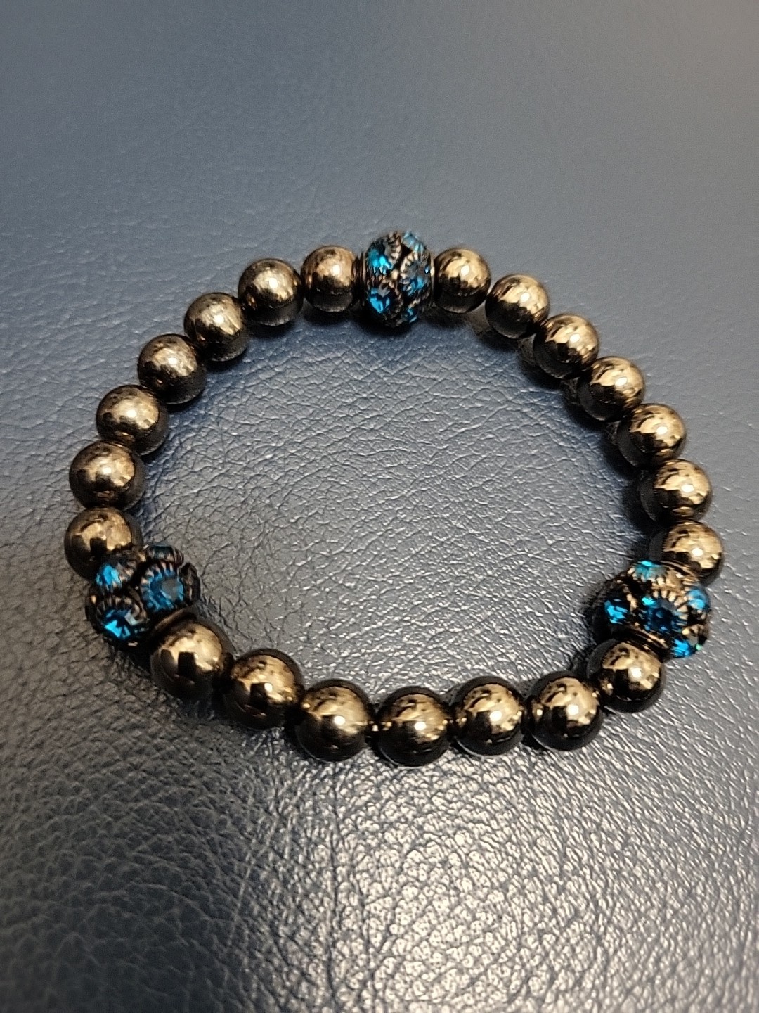 Fashionable Translucent Brown  Beaded Bracelet-7.5 inch Stretchy-One Of A Kind