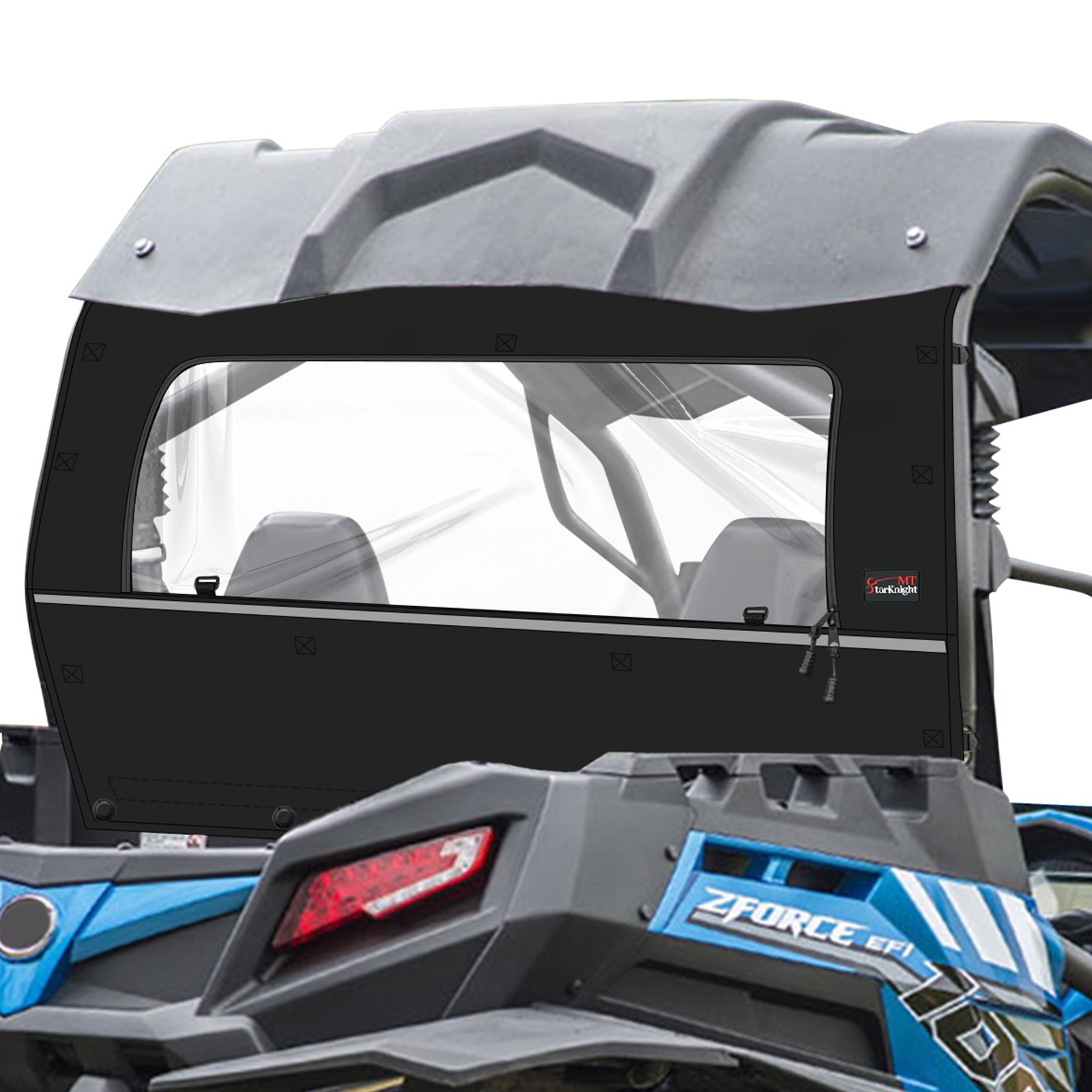 UTV Rear Soft Windshield w/ Open Fabric Window For CF MOTO ZFORCE 500/ 800 /1000