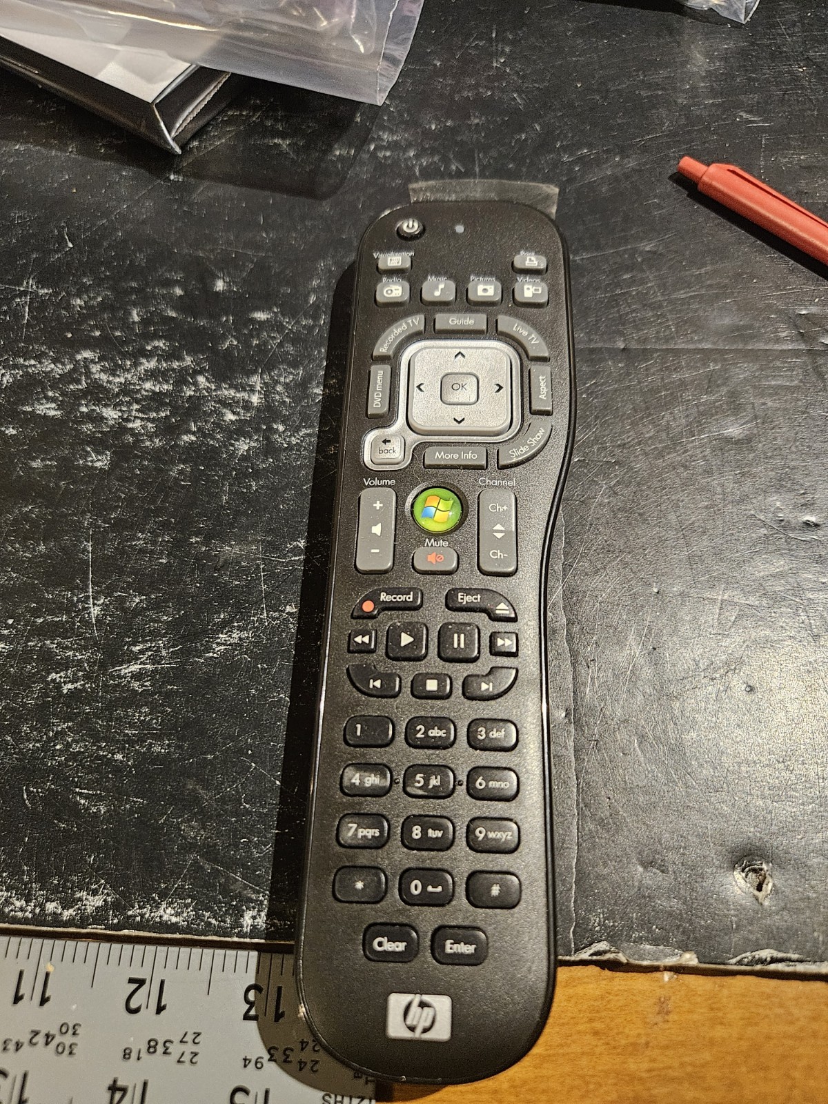 GENUINE HP TSGH-IR01 PC MEDIA CENTER REMOTE HP P/N 533113-ZH1 W/OUT RECEIVER R15