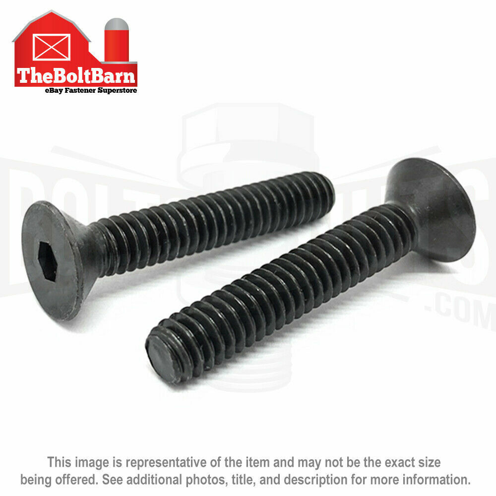 3/8"-16 Alloy Steel Flat Socket Head Cap Screws Black Oxide (Pick Length & Qty)