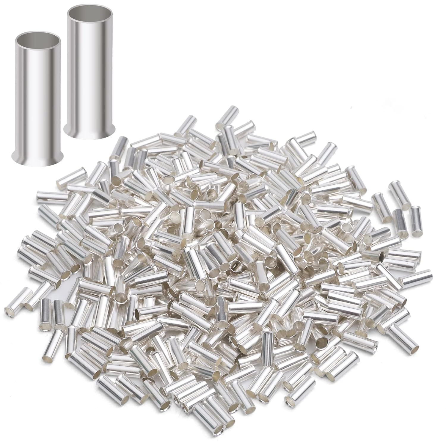 1000 PCS AWG 22/0.5mm² Non Insulated Wire Ferrules Crimper Plier Insulated Cr...