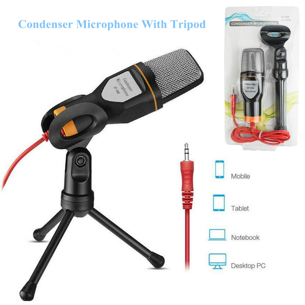 Condenser Microphone Recording Studio Audio Omnidirectional Mic fit for PC Phone