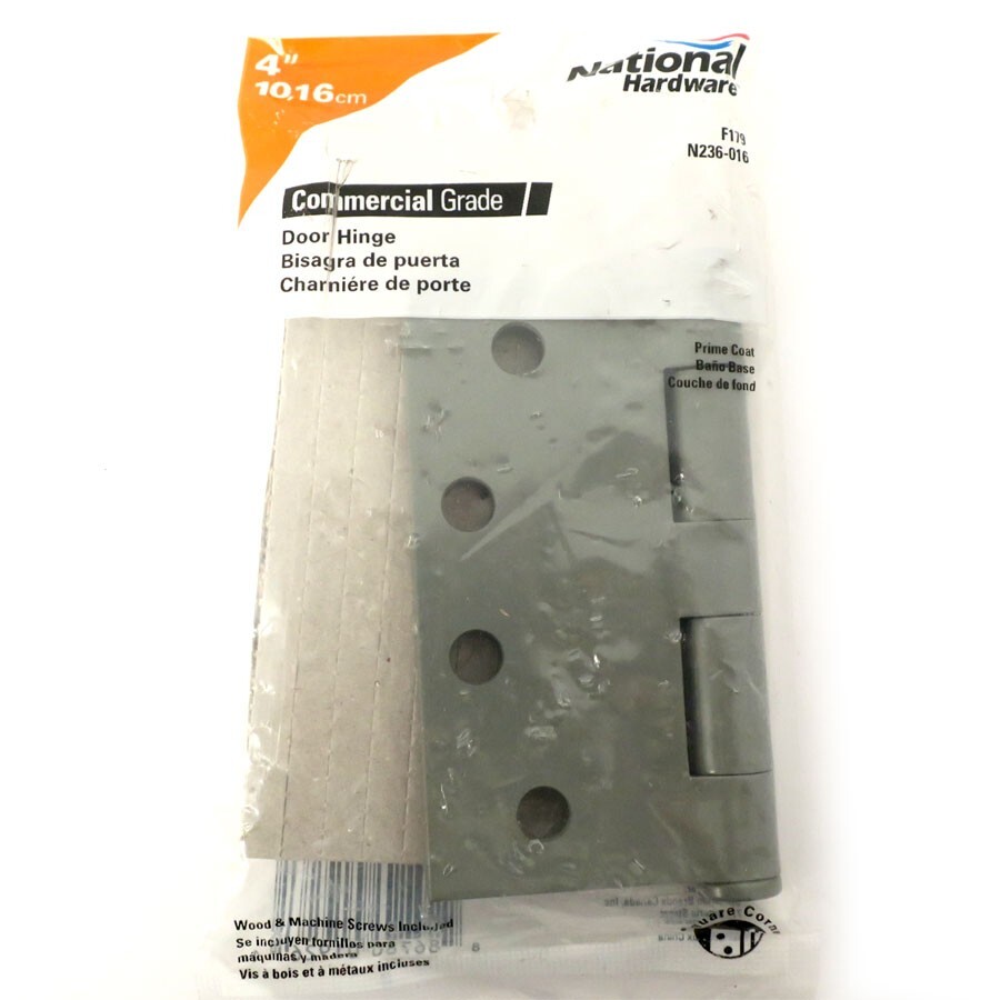 National Hardware, Steel Hinge, F179, N236-019, Commercial Grade, Square Corners