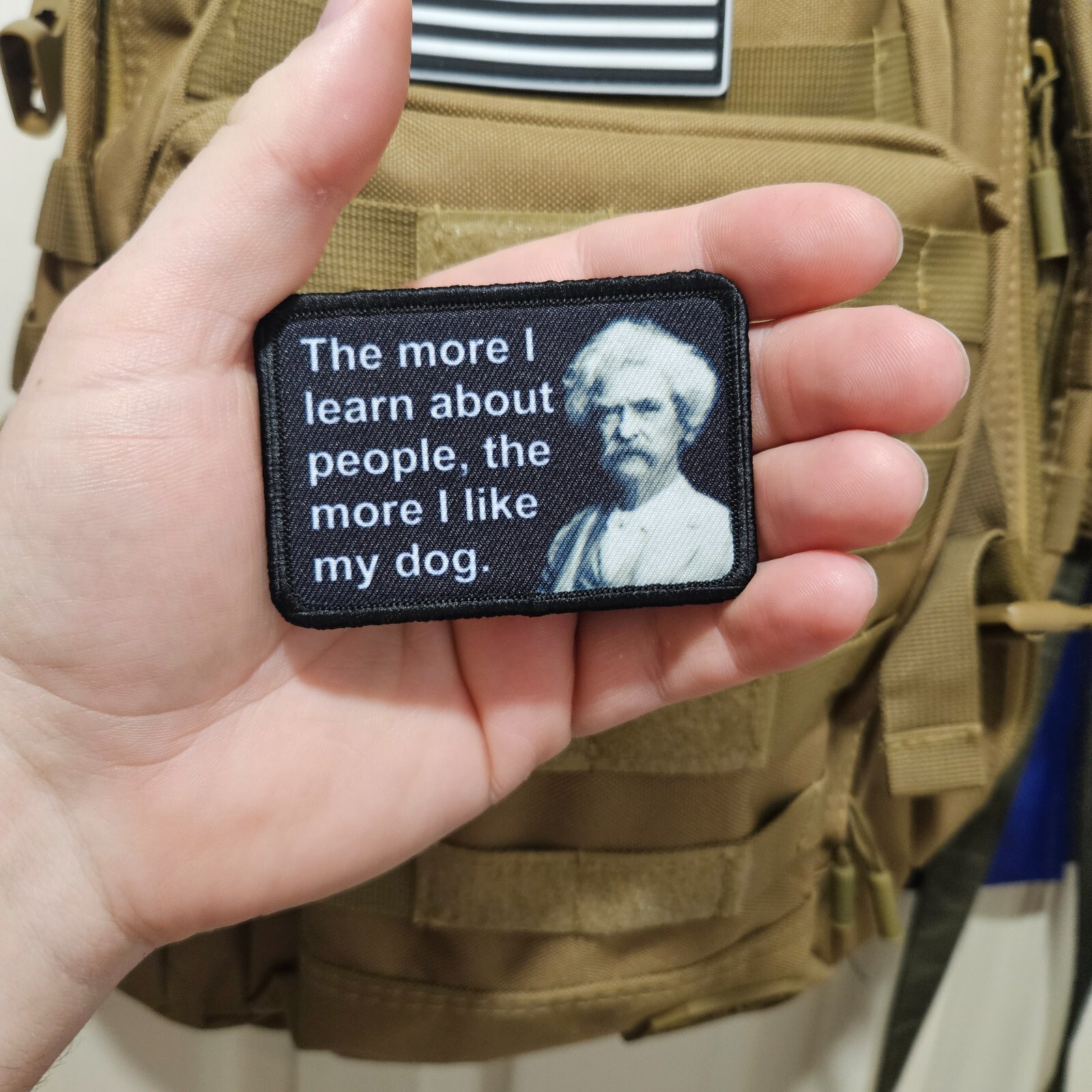 The more I learn about people, the more I like my do 2"x3" hook & loop patch
