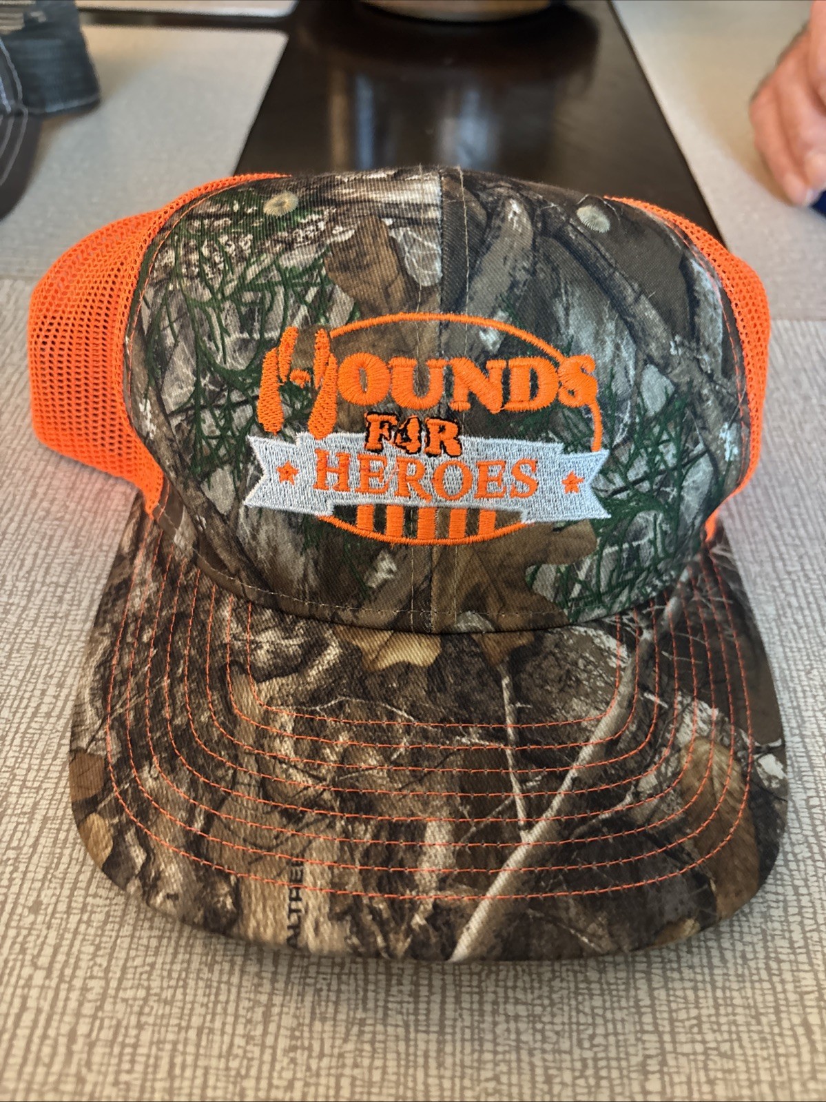 Hounds For Heroes Camouflaged, Orange Hat