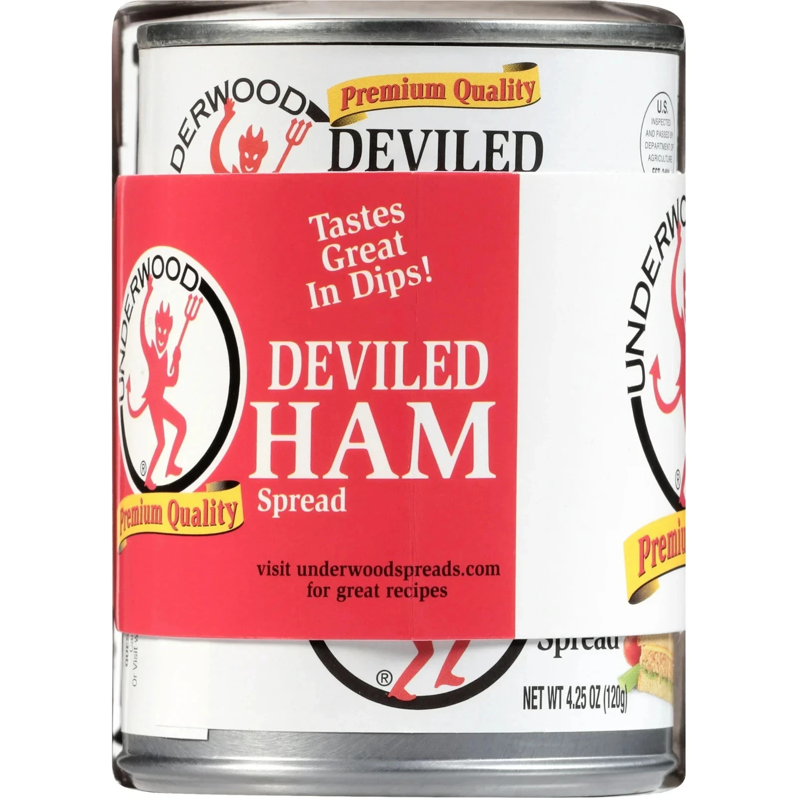 Underwood Deviled Ham Spread, 4.25 oz, 4 Count Cans