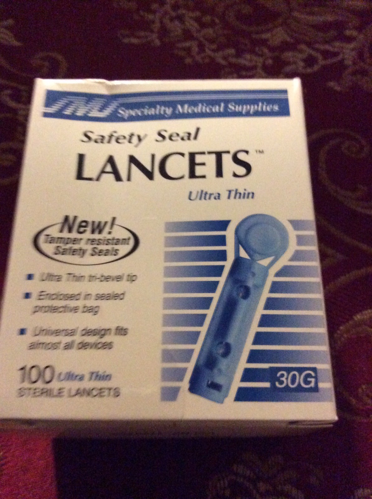 NEW SEALED BOX 100 ULTRA THIN UNIVERSAL STERILE LANCETS