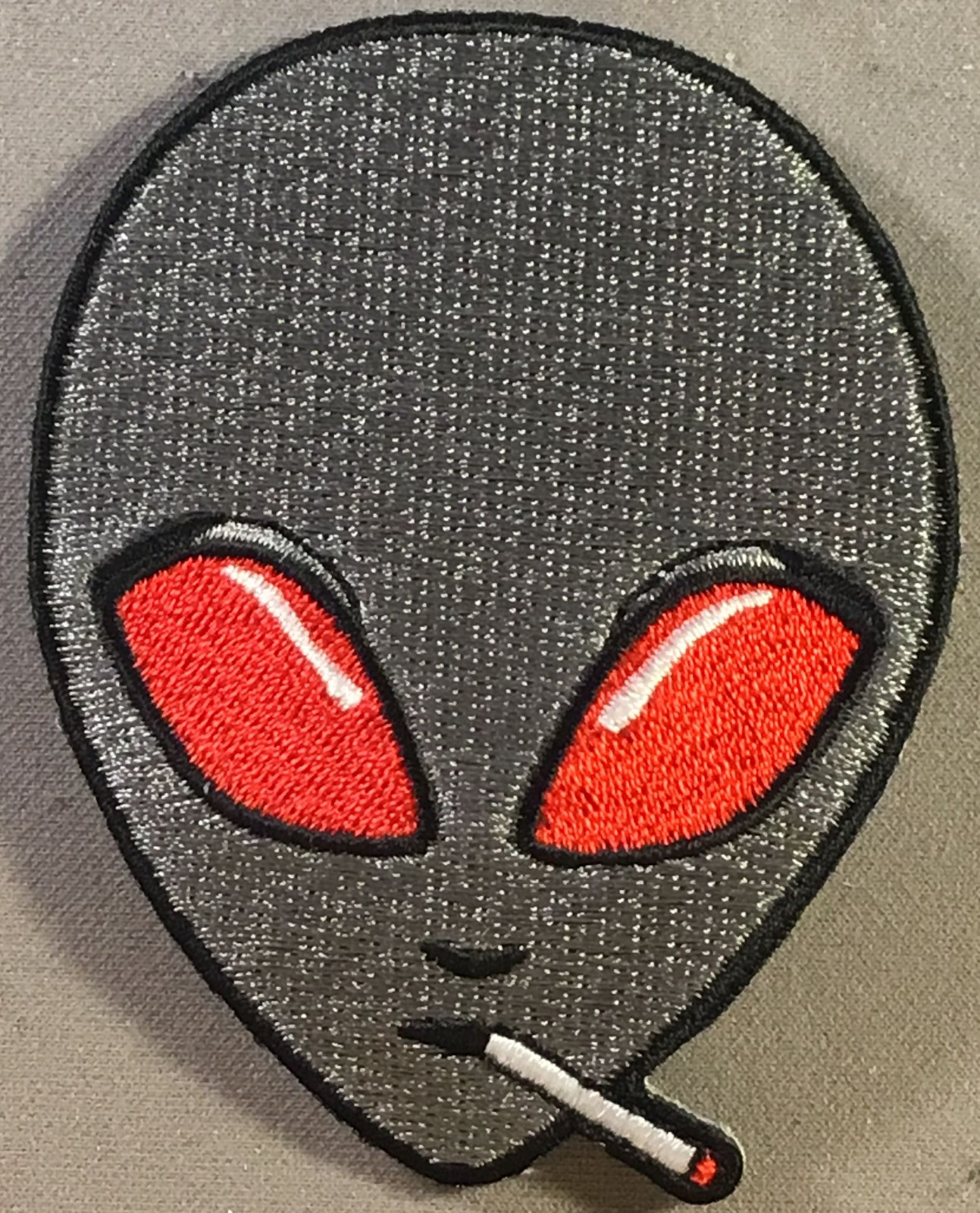 Red Eye Alien with Cigarette patch