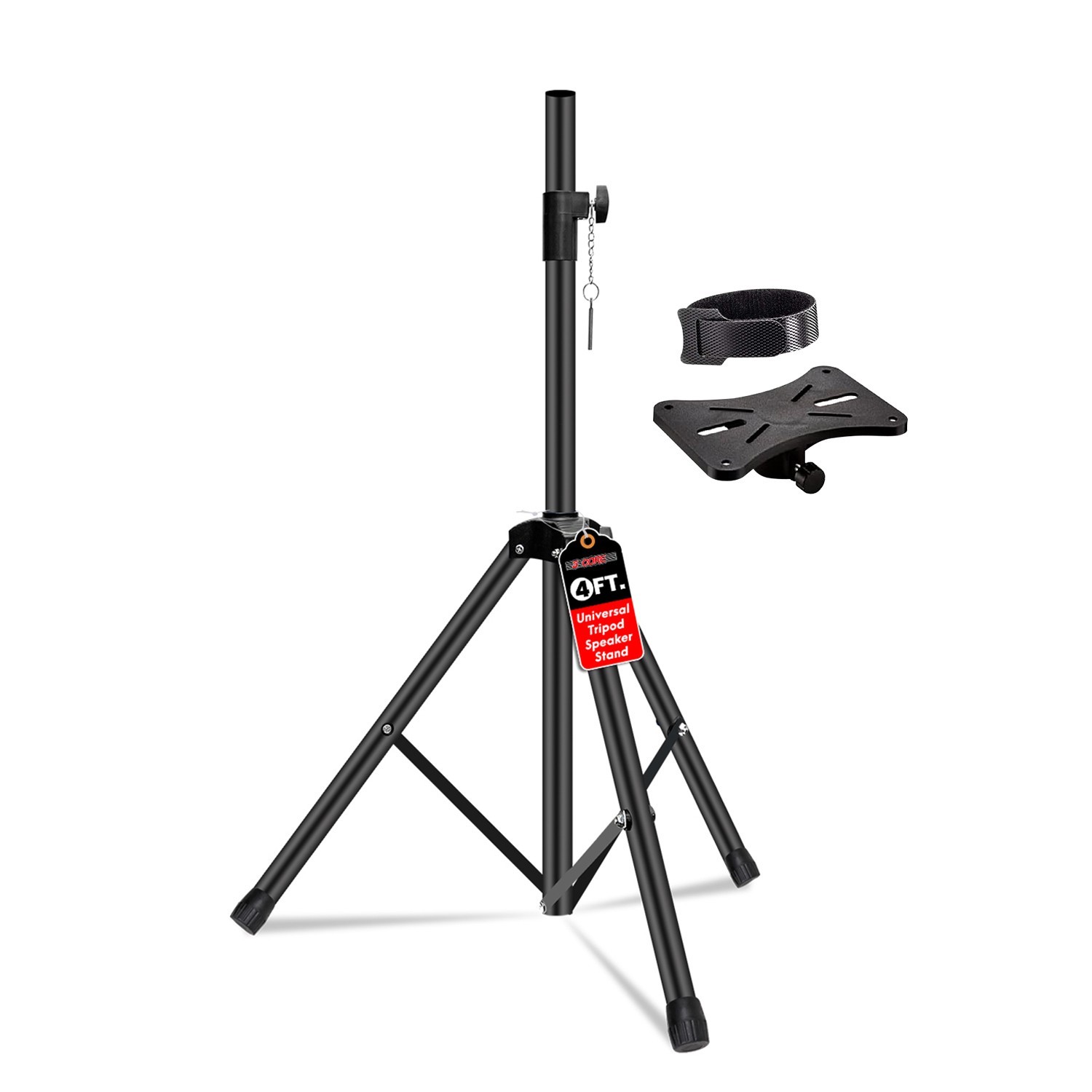 5Core Speaker Stand Tripod Heavy Duty Adjustable 48" Universal PA DJ Mount