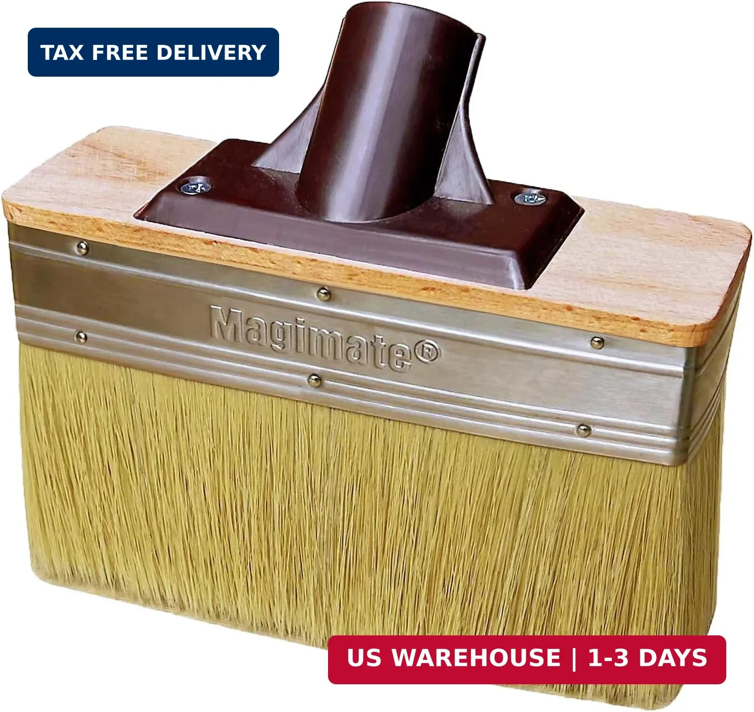 Deck Brush Stain Applicator by Magimate - Thick Soft Large Paint Brush Head with