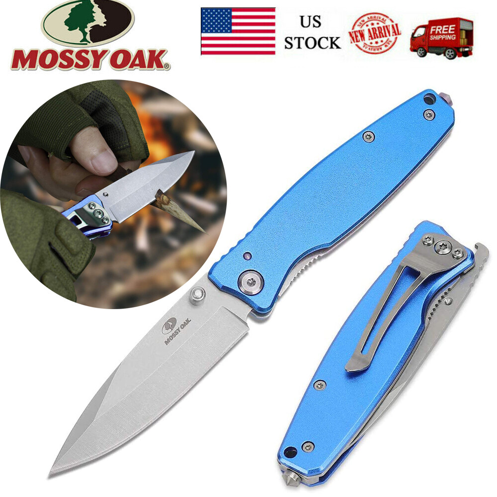 7-in Folding Pocket Knife Stainless Steel Drop Point Blade Multi-Functional Tool