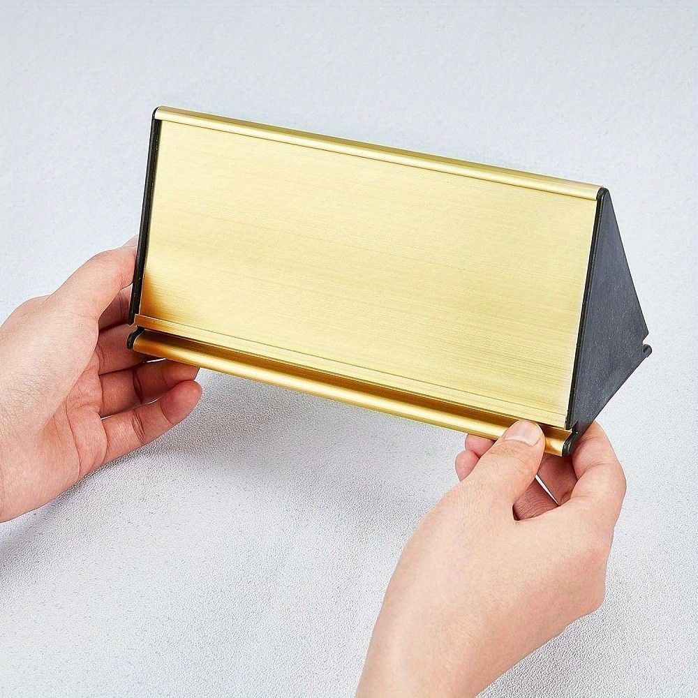 2sets Triangle Aluminium Alloy Table Top Display Stand Double Sided 84x200x96mm