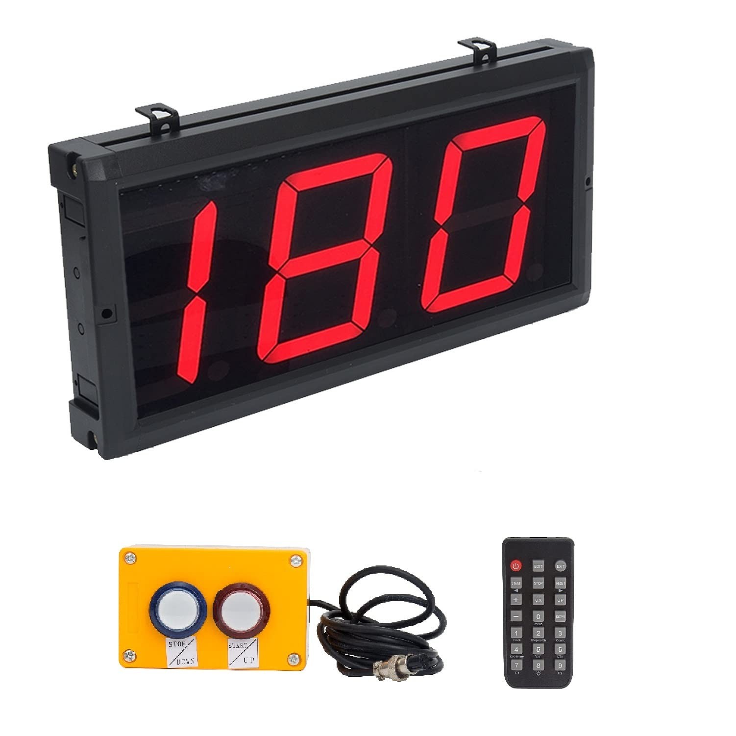 Digital Lap Counter 4 Inch Up Down with Switch Box Remote Red Track Shop Scho...