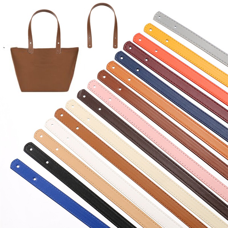 2Pcs Bag Strap PU Leather Detachable Handbag Handle Shoulder Belt Replacement