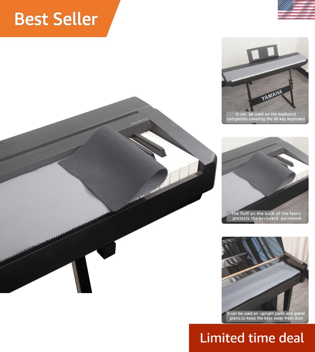 One Size Fits All Pianos - Professional Anti-Dust Cover for Ultimate Protection