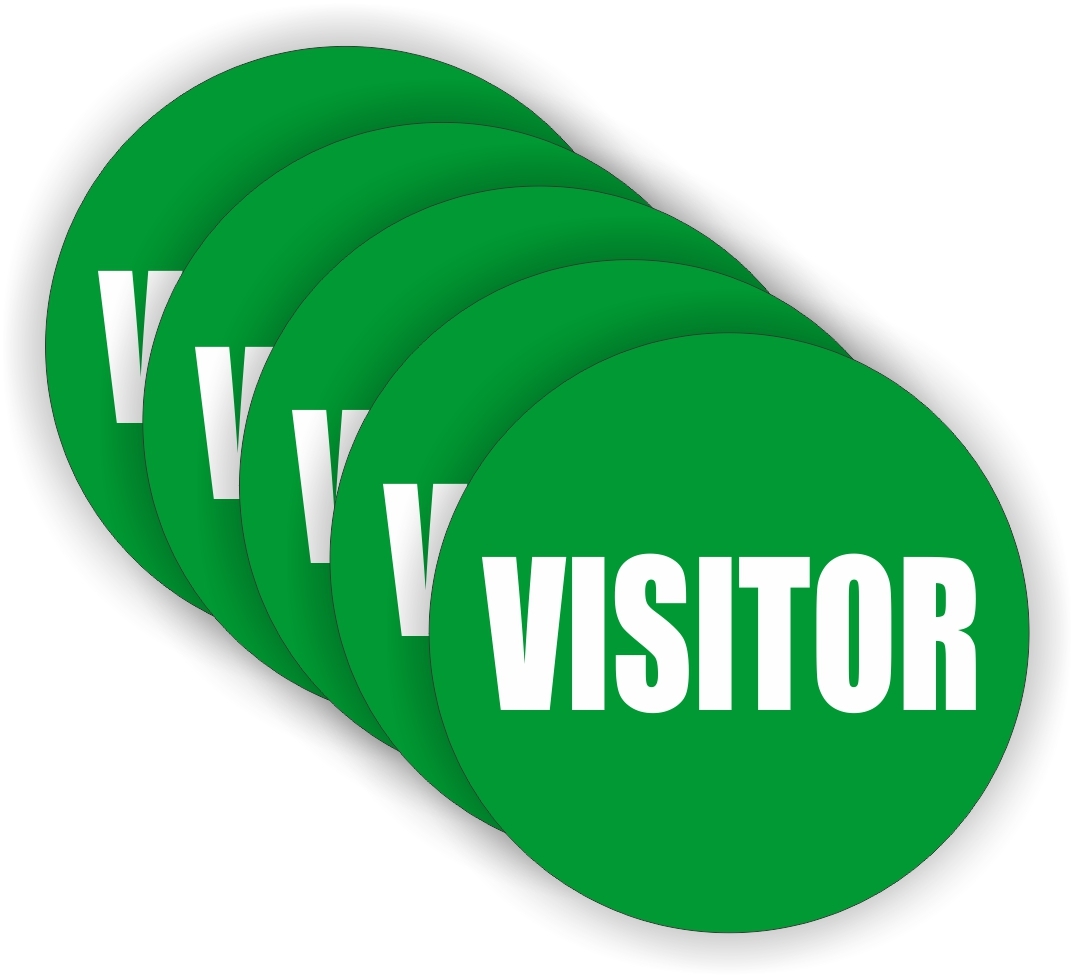 5x Visitor Hard Hat Stickers / Helmet Decals / Safety Labels / Safe Worker