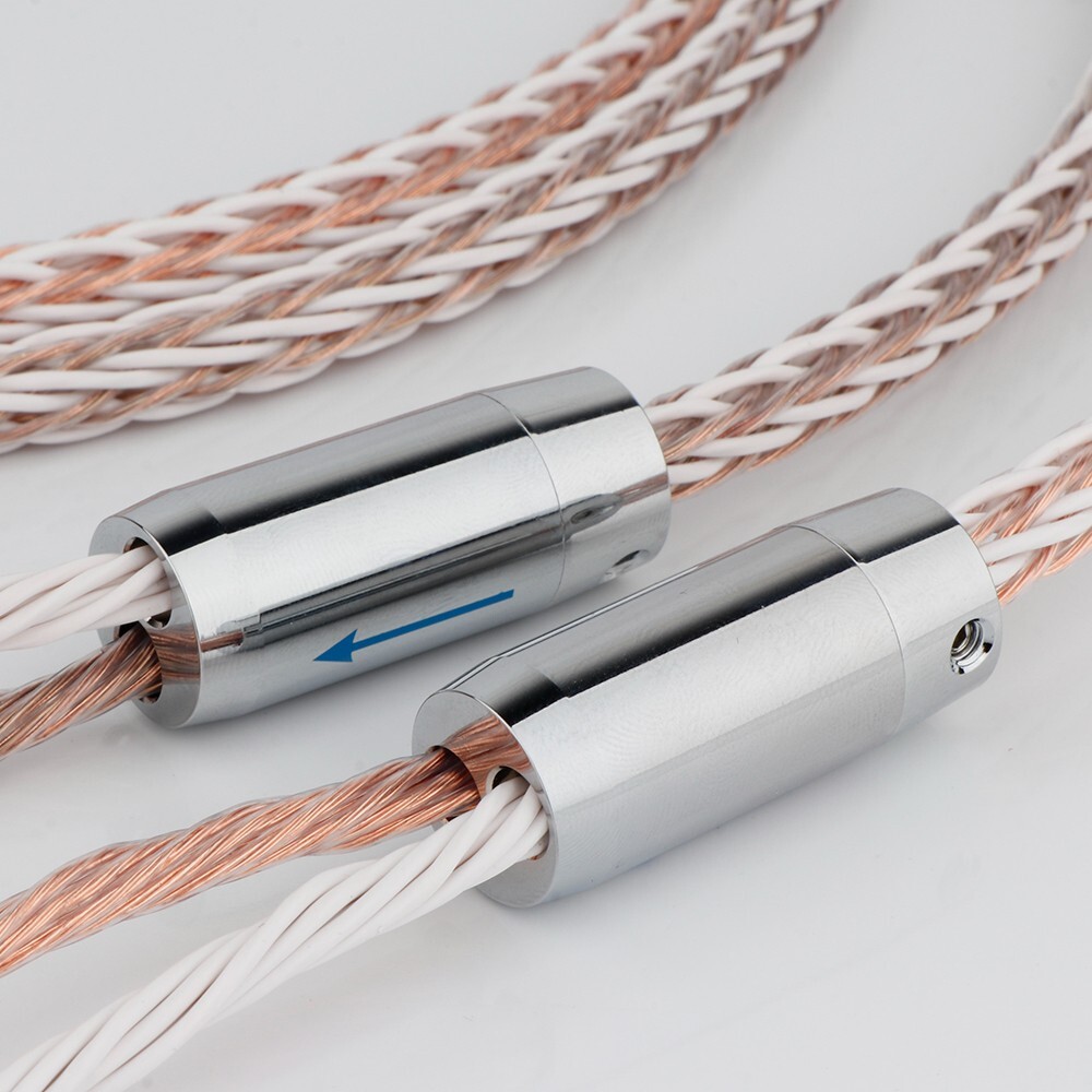 4PCS Aluminium Alloy 11mm to 2 x 7mm Bi-Wire Cable HiFi Speaker Pants Y Splitter