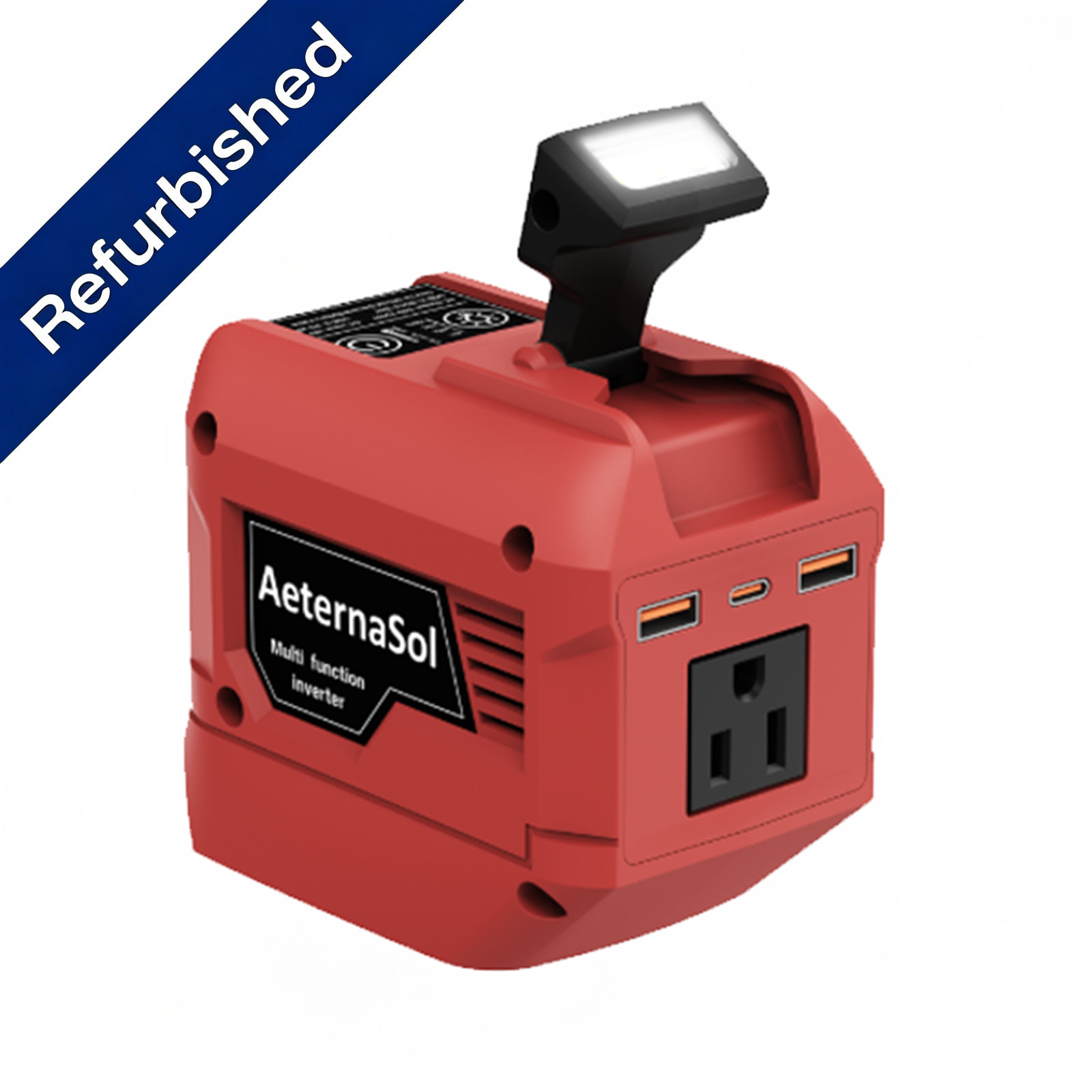 AeternaSol Milwaukee M18 18V Power Inverter 250W AC 110V Outlet US Refurbished