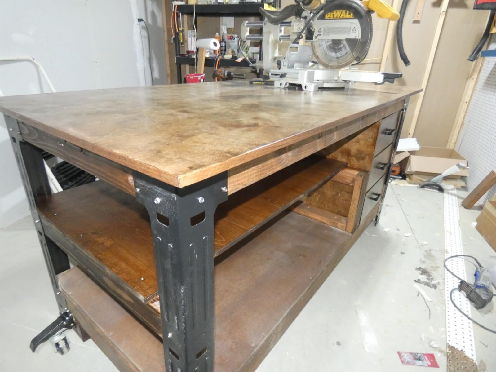 Steel Work Bench Leg Bracket Workbench Frame Kit Garage Shop Storage Shelving