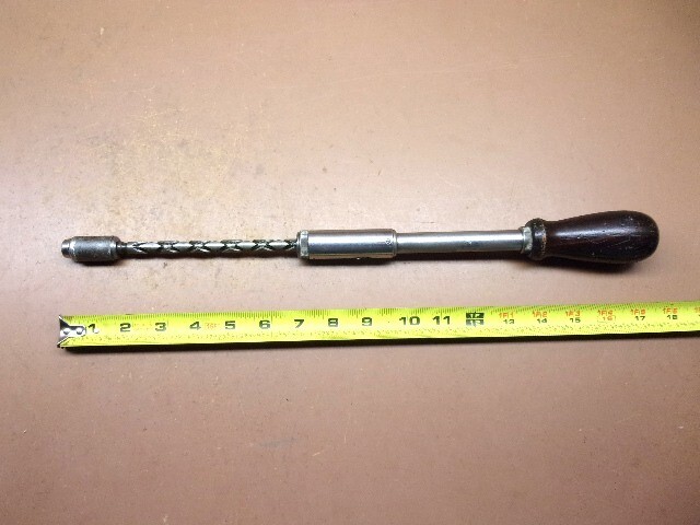 Vintage Greenlee No. 458 Industrial Spiral Screwdriver 12 1/2" - 17 1/2" Long