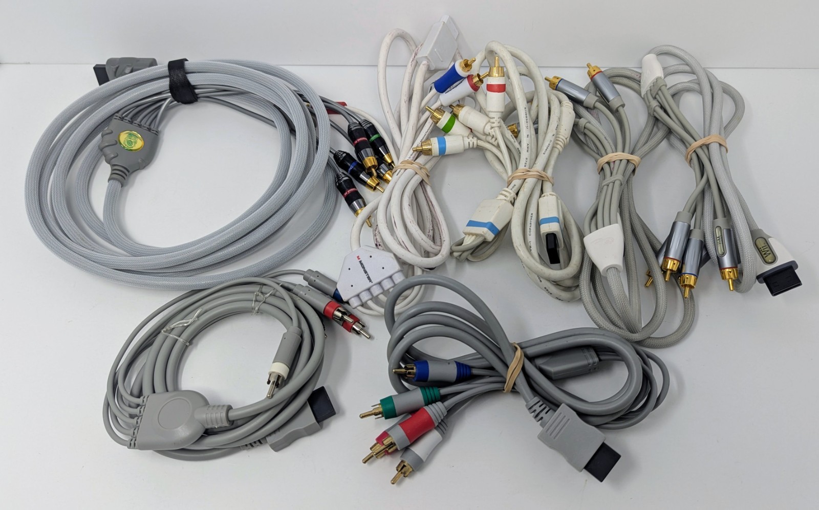 Nintendo Wii HD Component Video Cable Lot Of 7 3rd Party Cables!