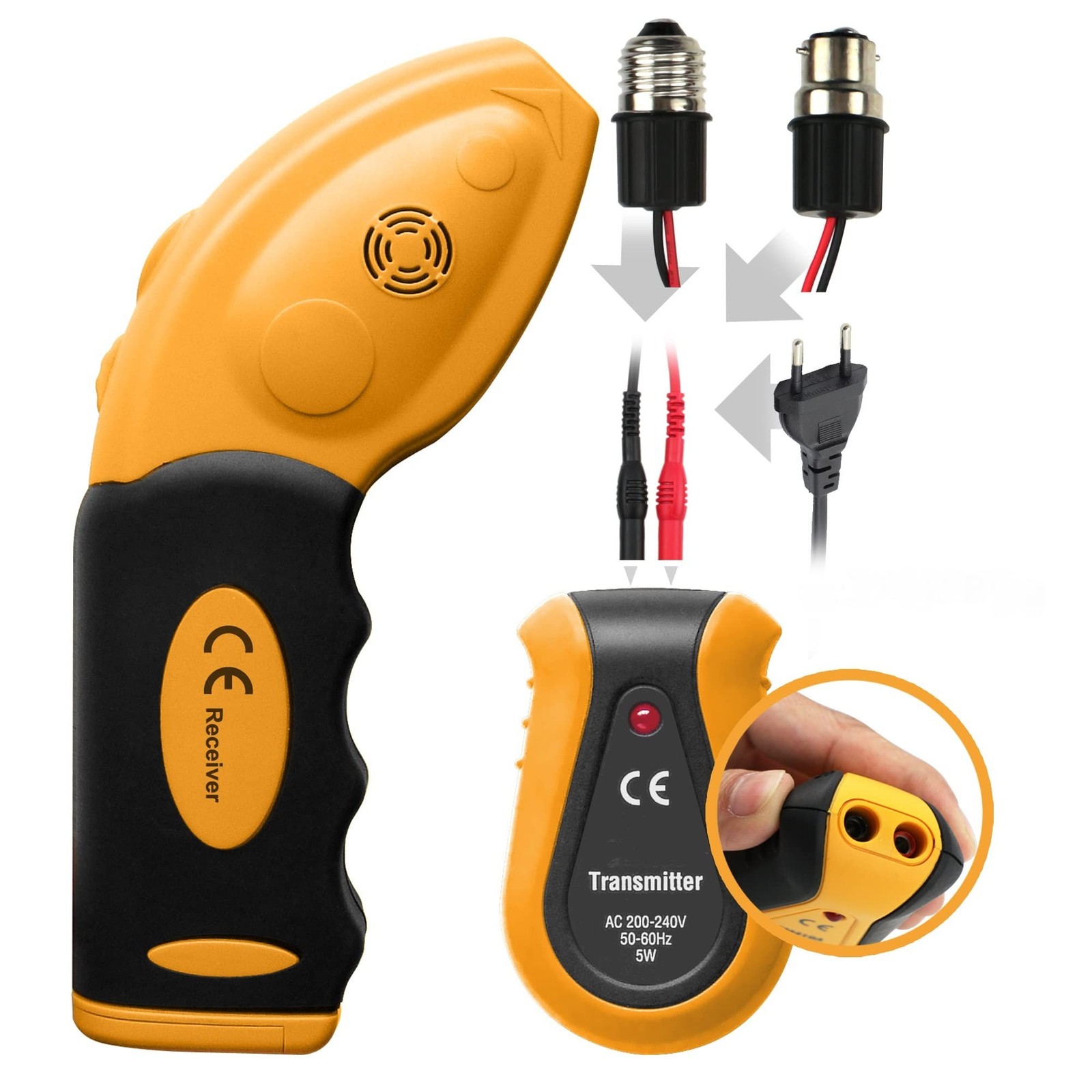 allsun AC 200-240V Circuits Fuses Breaker Non-Contact Voltage Sensor Locate A...