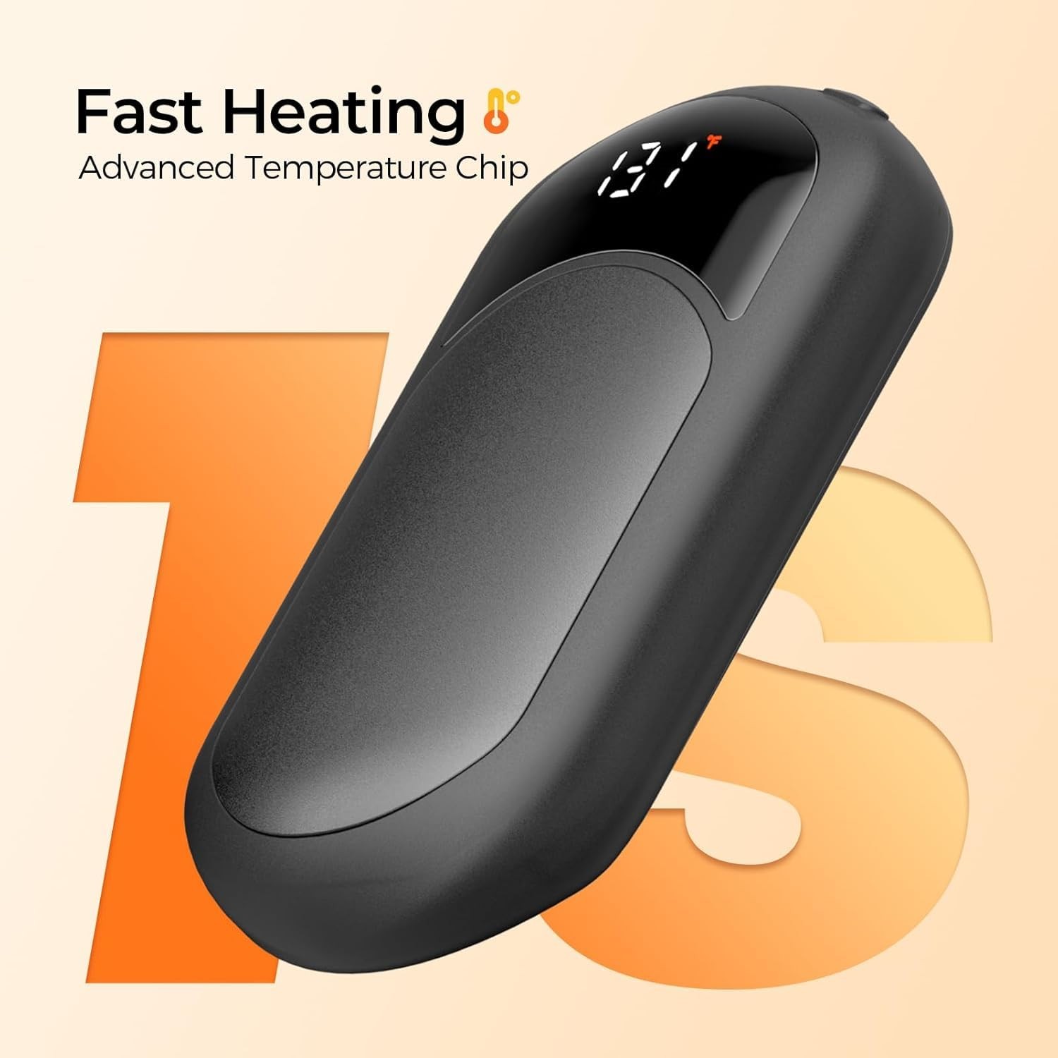 2 Pack Black Hand Warmers Rechargeable Ntc Temperature Control Portable Gift
