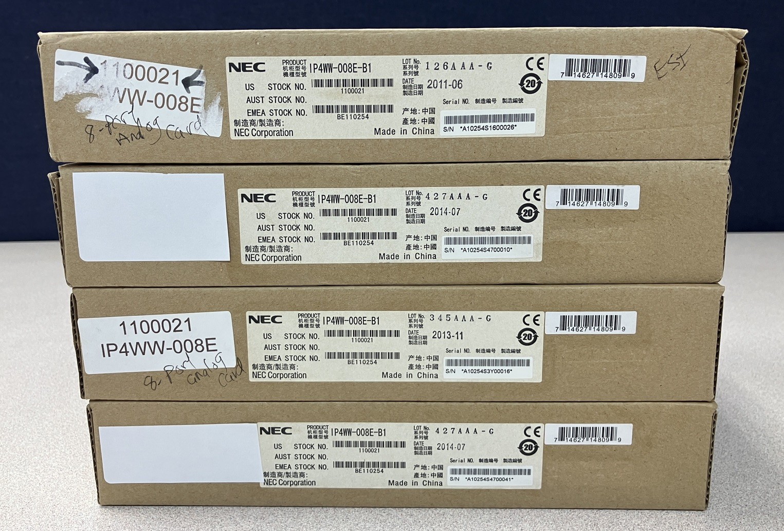 NEC BE110254 1P4WW-008E-B1 8 PORT ANALOG CARD 1100021