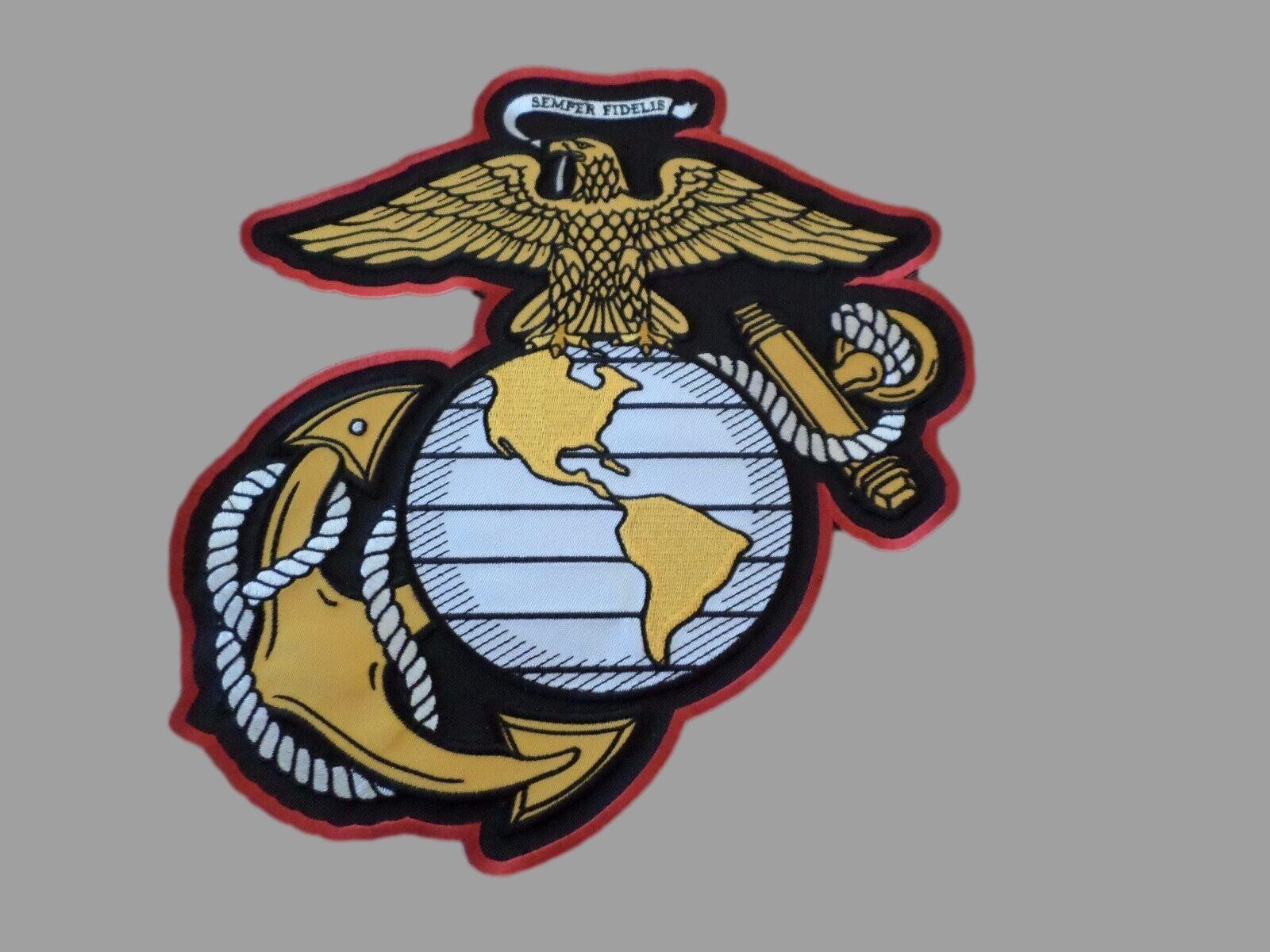 U.S MILITARY MARINE CORPS EAGLE GLOBE & ANCHOR EGA OVERSIZE BACK PATCH 10 X10.5