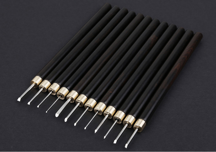 12 Woodworking Carving  Tool  white steel Walnut Oliver Nut Sculpture Tool Set