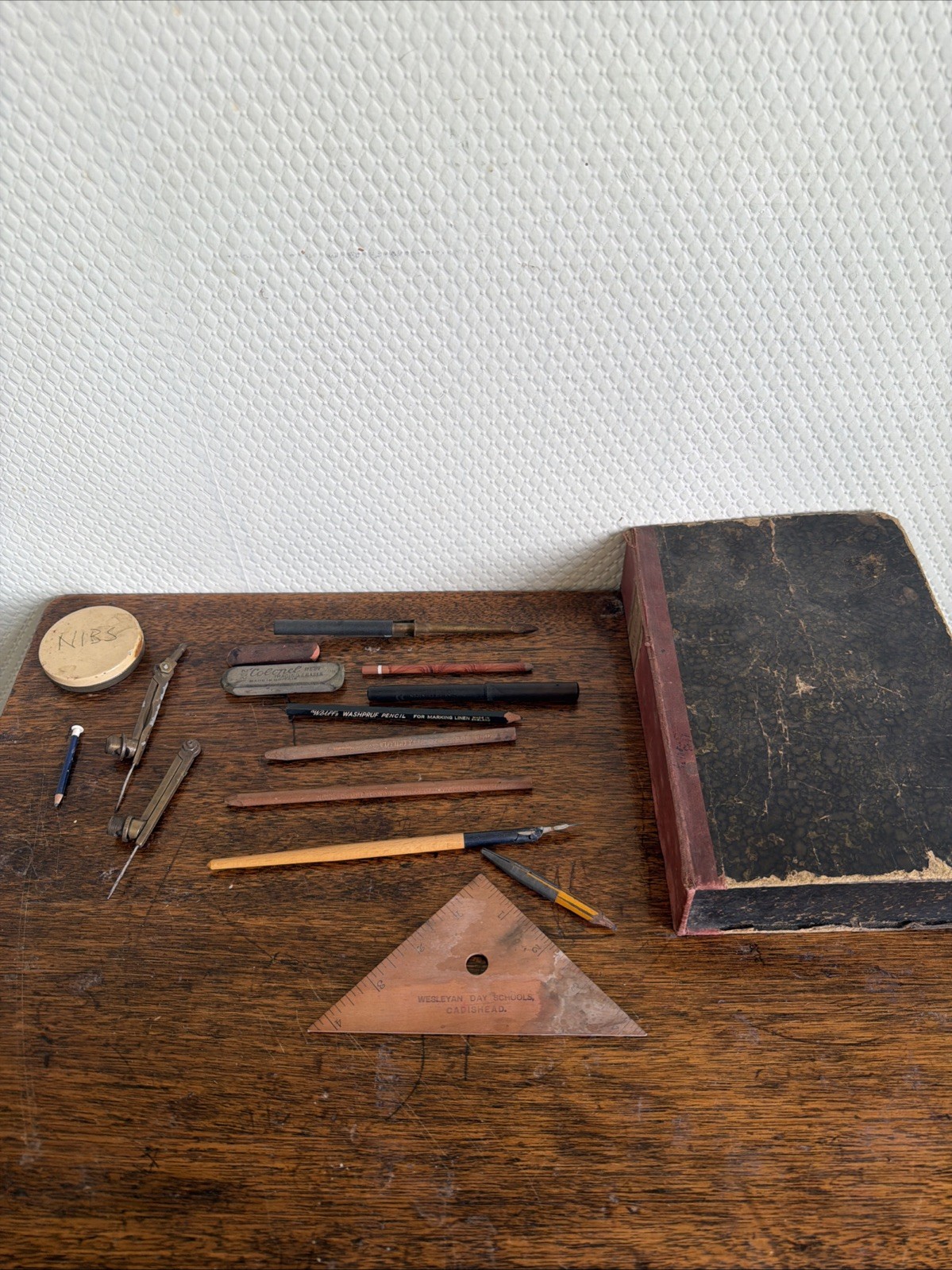 Antique Drawing Office Set Desk Set