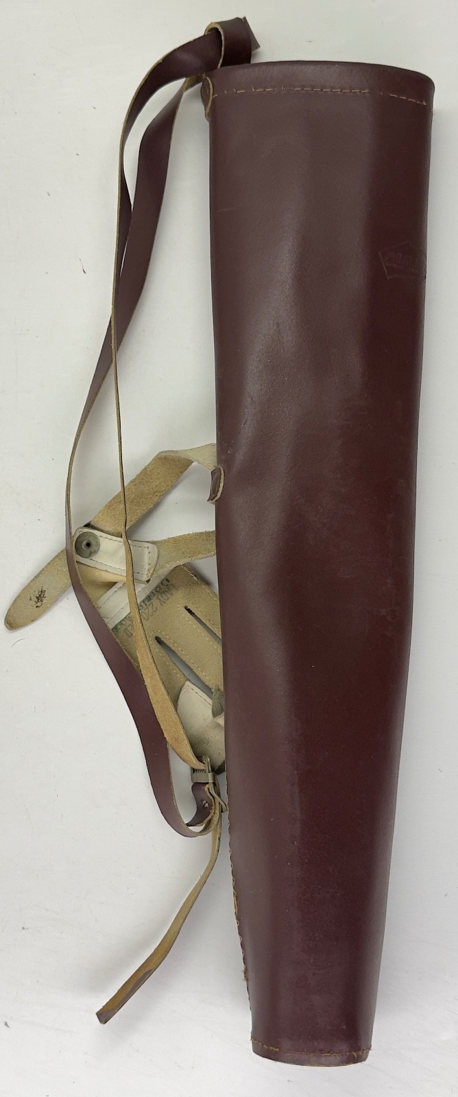 Vintage Parabow Archery Quiver Cowhide Leather Back Arrow Strap Purple 17” READ