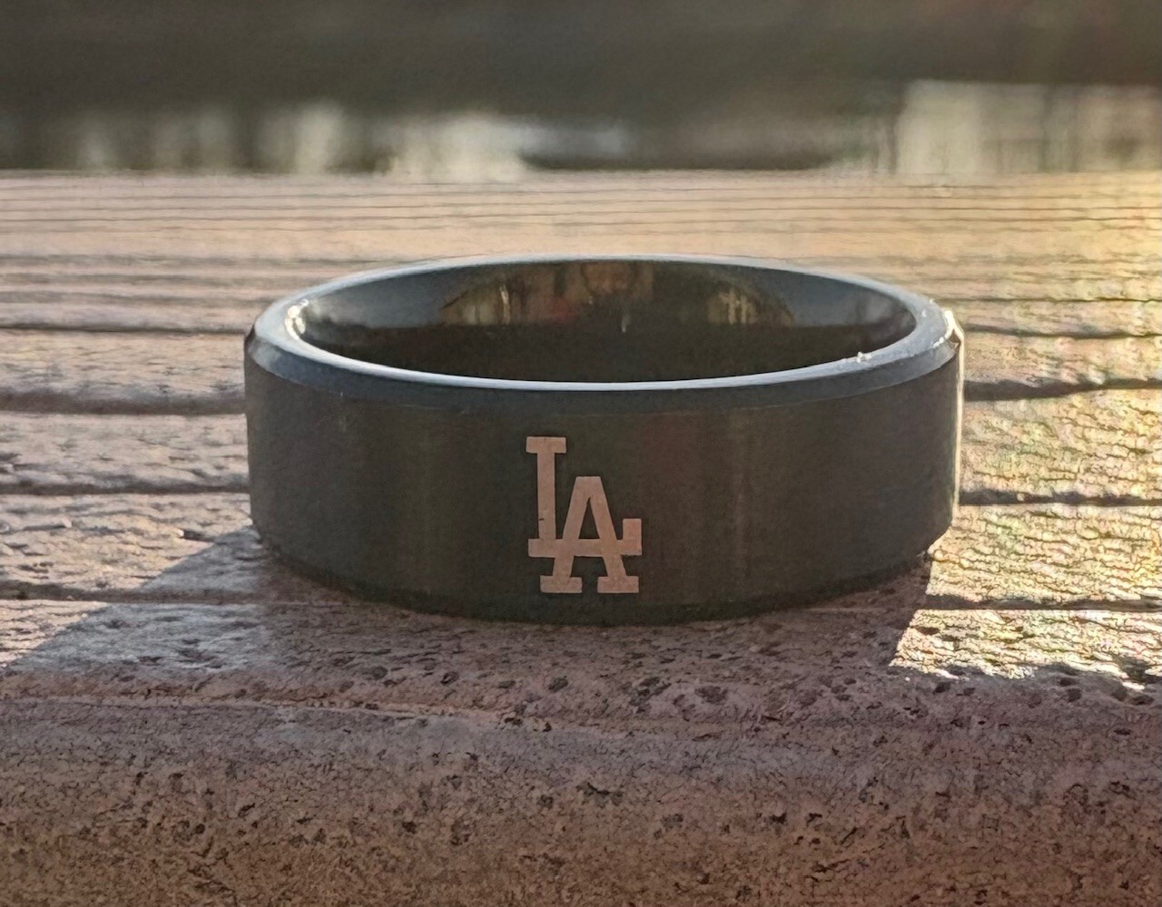 Los Angeles Dodgers Mens MLB titanium ring. wedding ring. unique gift