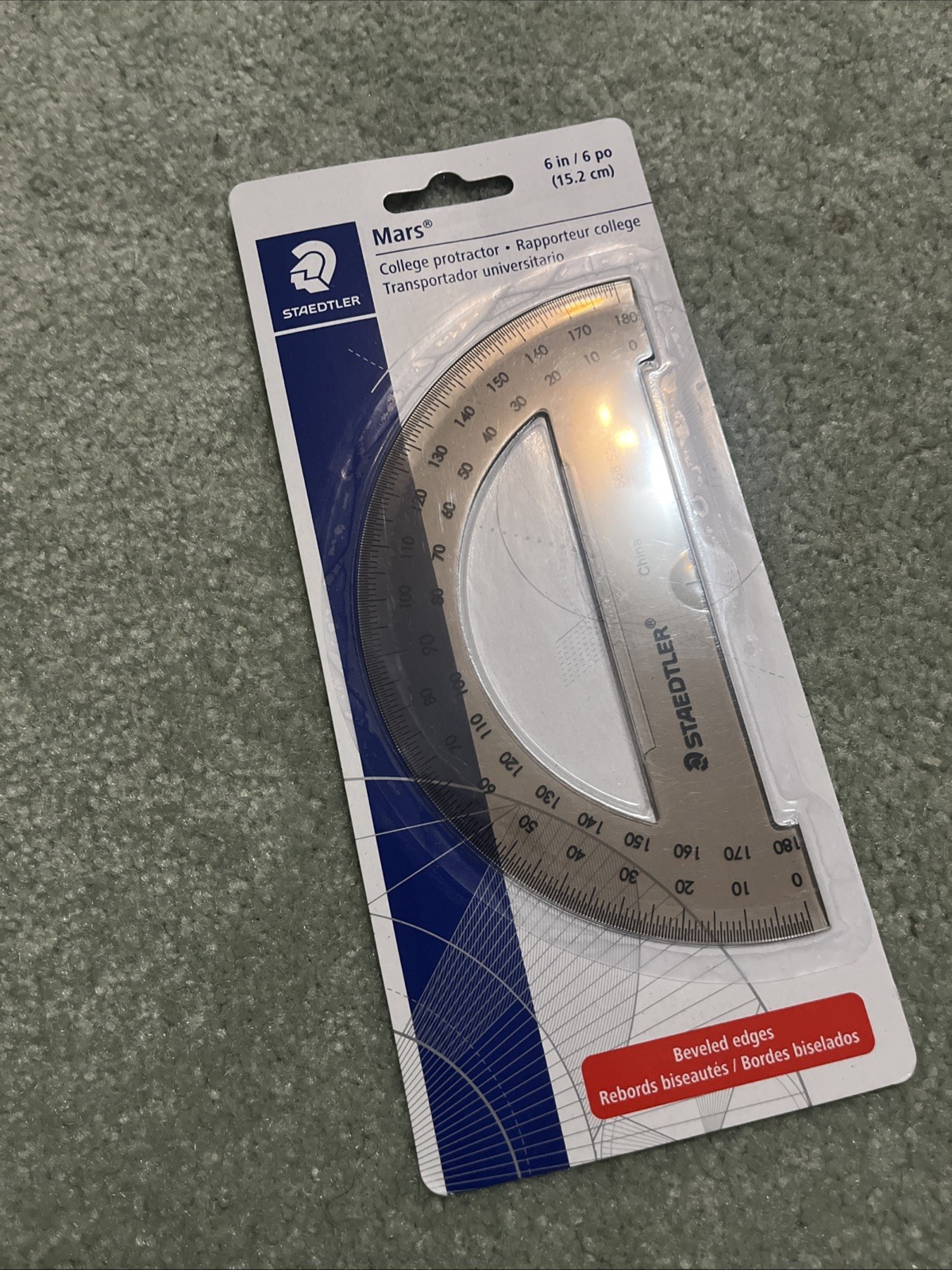 Mars College Protractor, 6 In/15.2 Cm